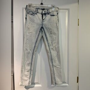 DKNY Whitewash Distressed Jeans